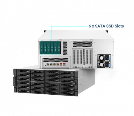 QNAP TS-h3087XU-RP-E2378-64G NAS System 24-Bay