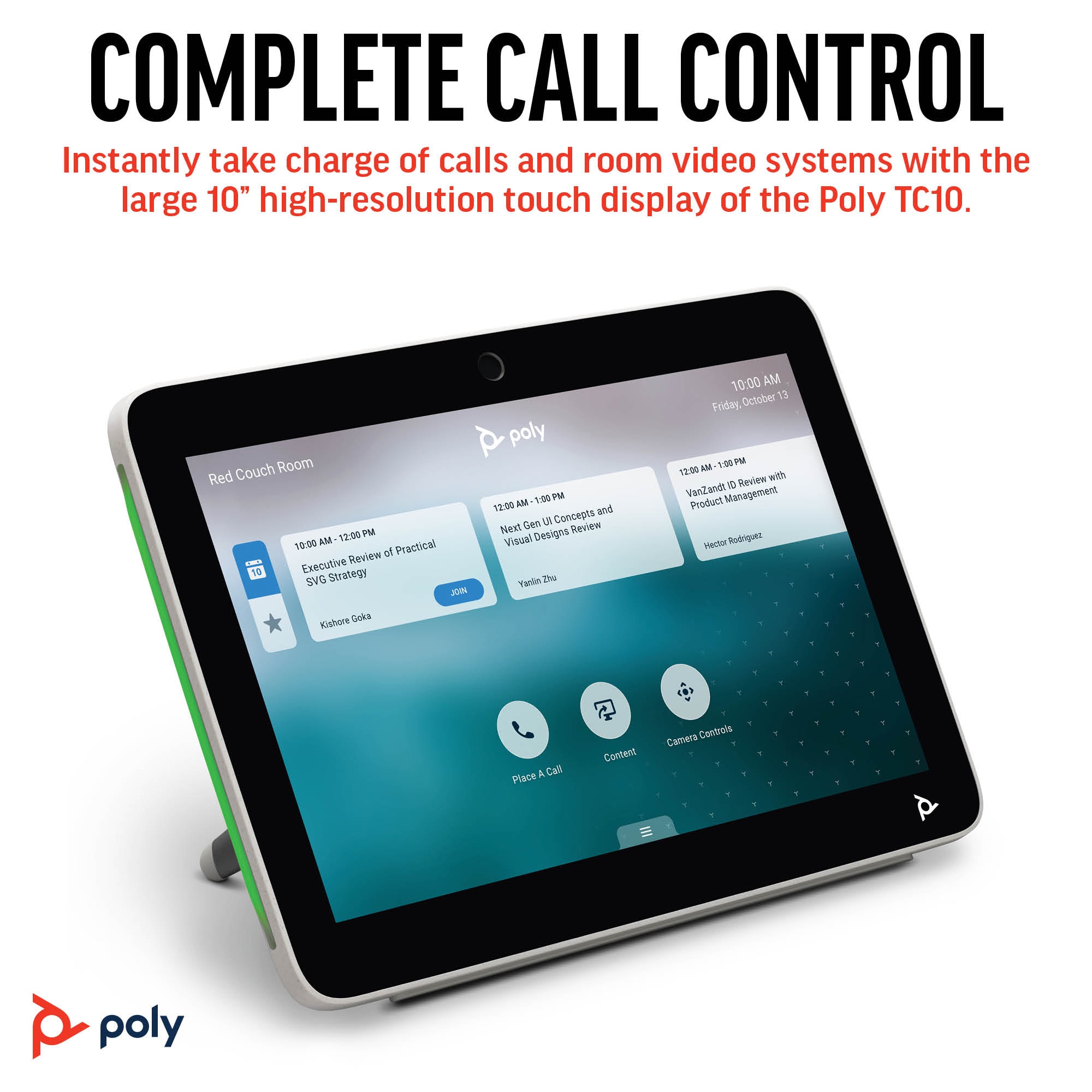 Poly Studio X52 All-In-One-Videoleiste mit TC10 Controller-Kit