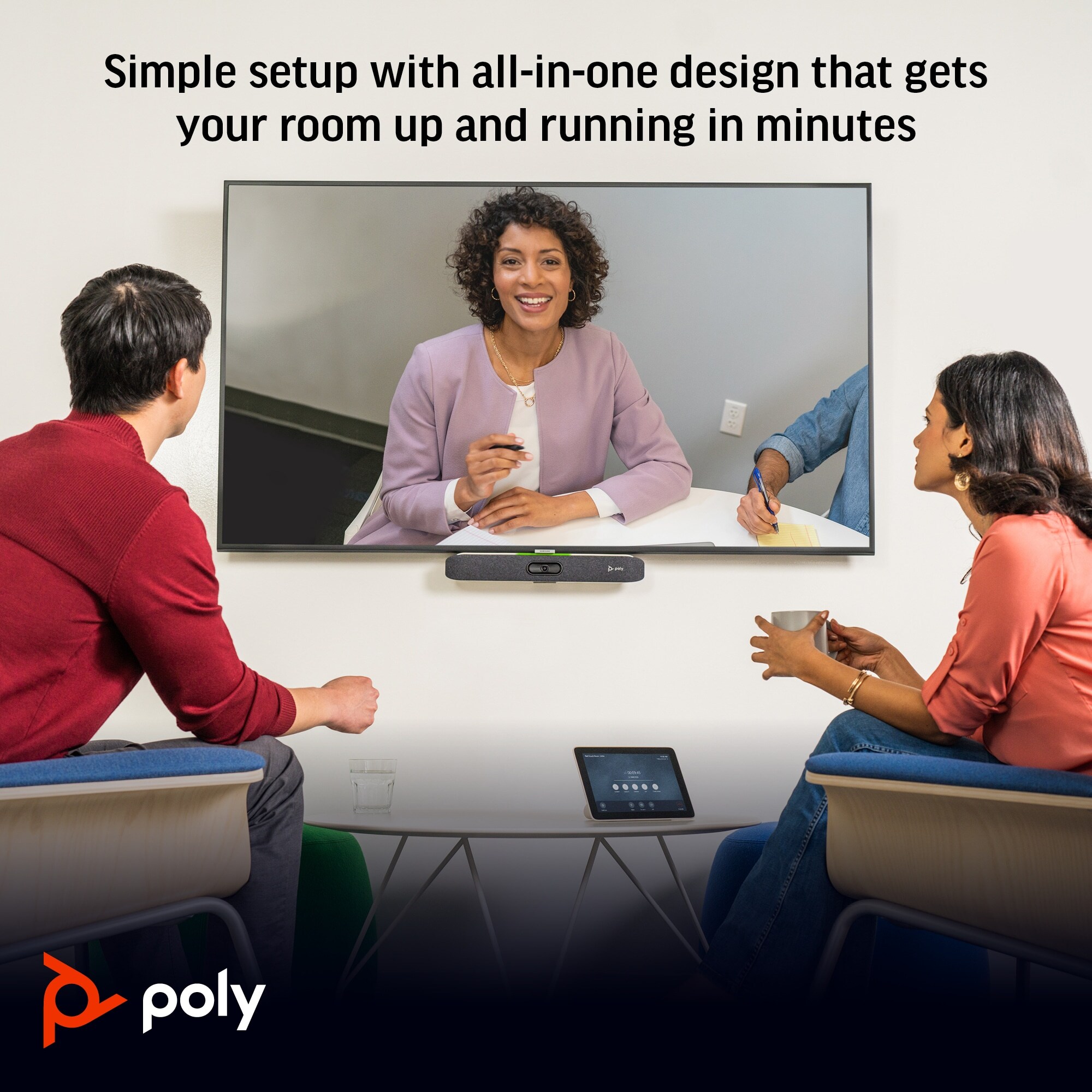 Poly Studio X30 All-In-One-Video-Bar + TC8 Controller (Huddle- &amp; Focus-Rooms)