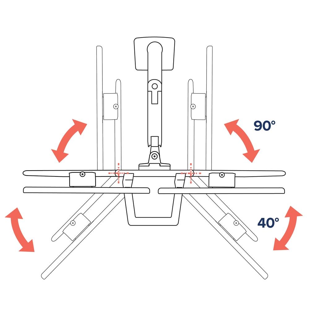 Ergotron HX Dual Monitor Arm für 2 Monitore, Tischhalterung (weiß)