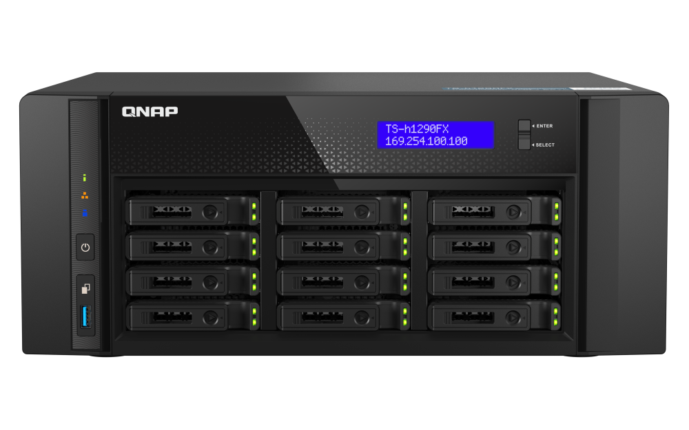 QNAP TS-h1290FX-7302P-256G NAS System 12-Bay