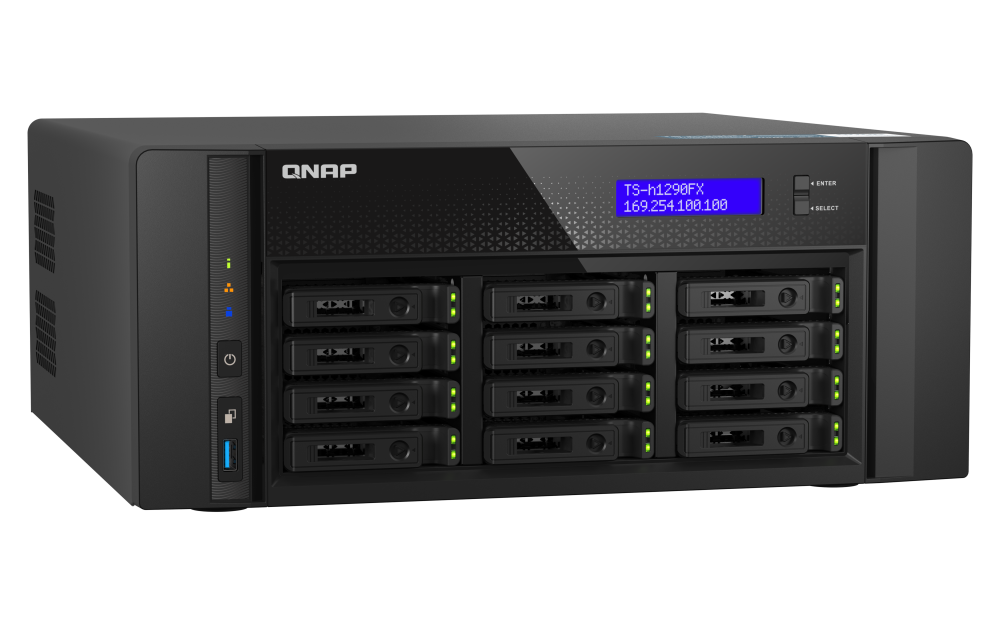 QNAP TS-h1290FX-7302P-256G NAS System 12-Bay