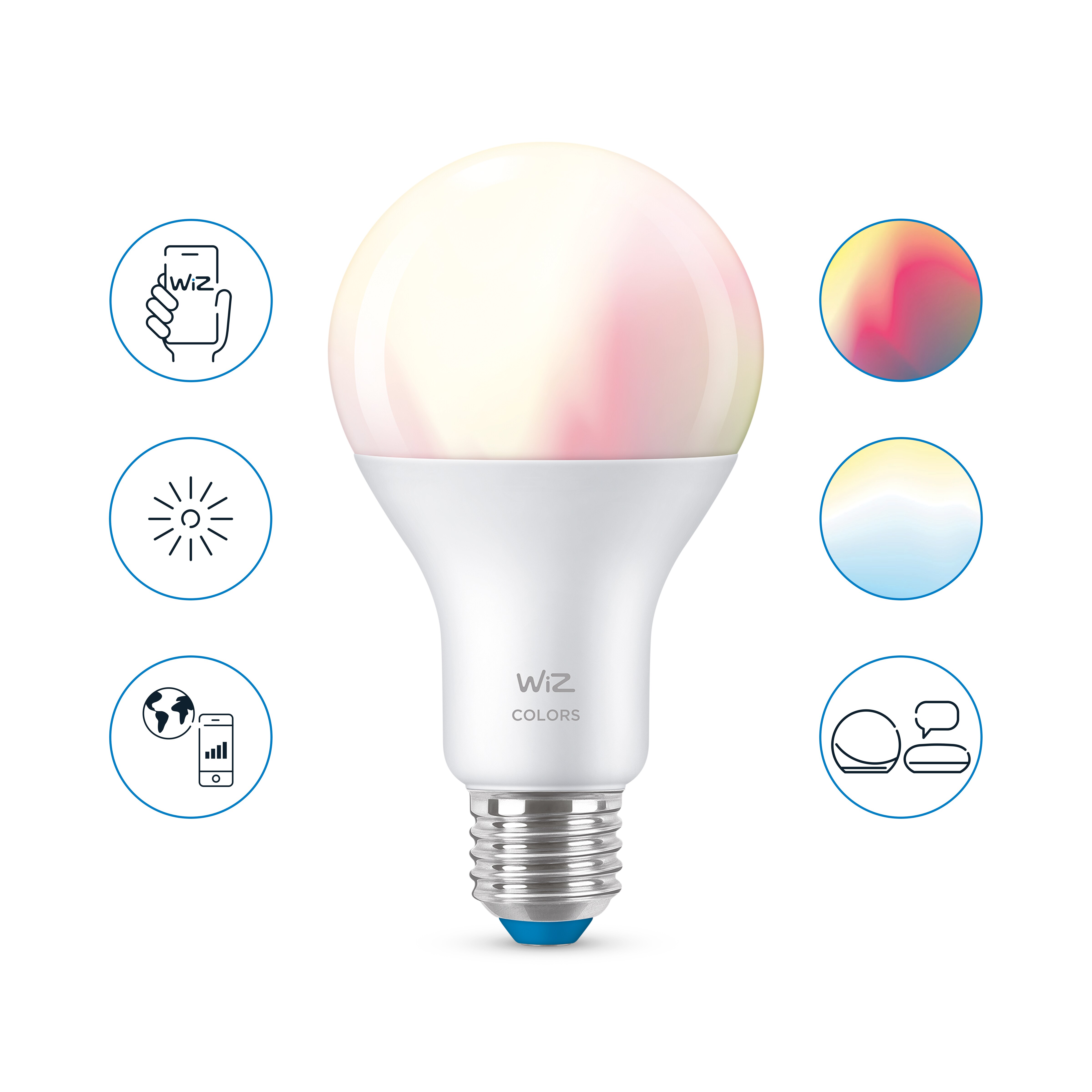 WiZ smarte Lampe mit bis zu 16 Millionen Farbe A67 E27 Wi-Fi