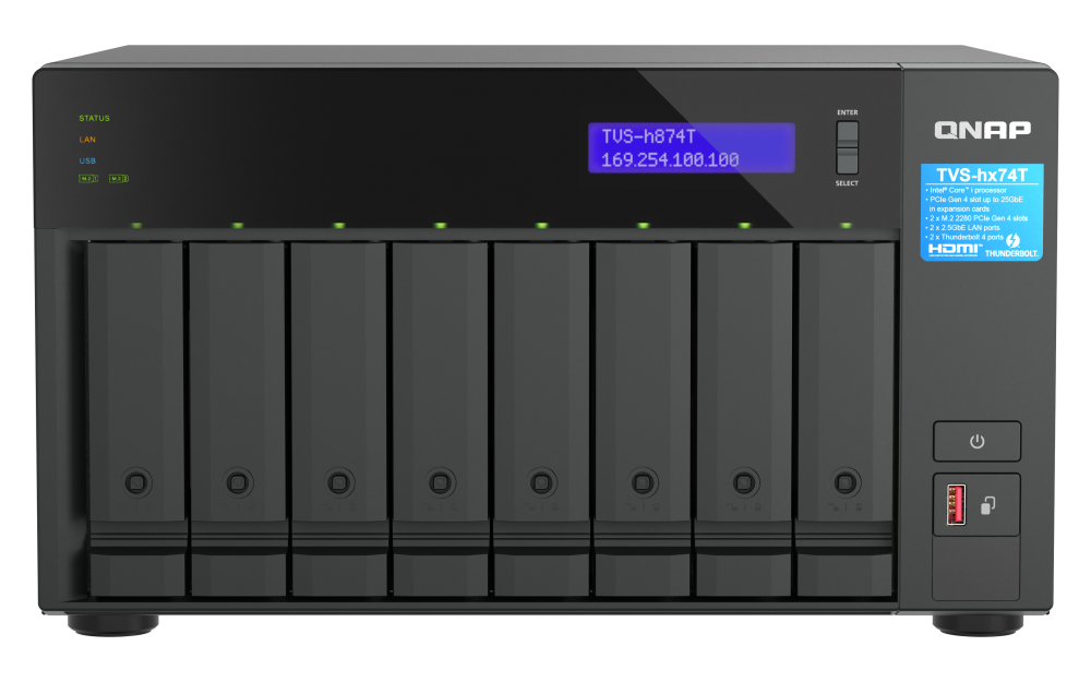 QNAP TVS-h874T-i9-64G NAS System 8-Bay Intel Core i9