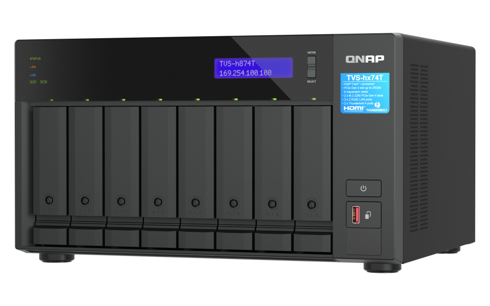 QNAP TVS-h874T-i9-64G NAS System 8-Bay Intel Core i9