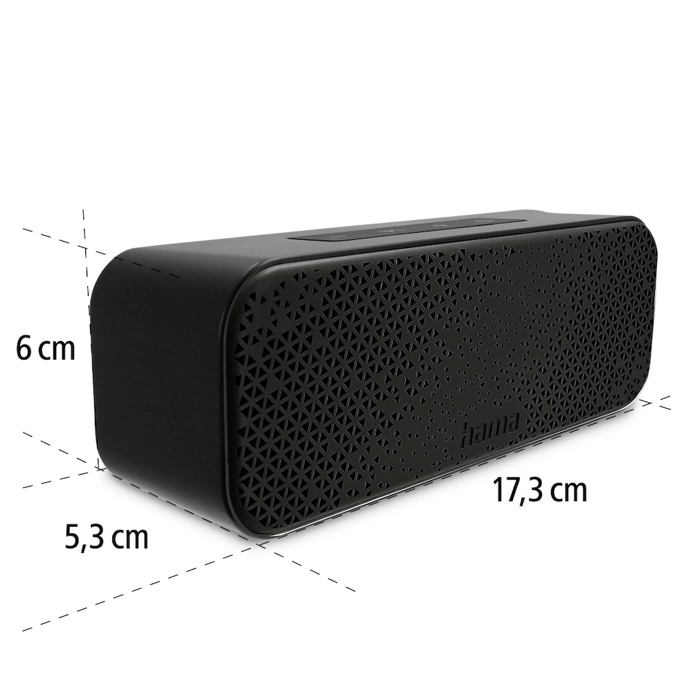 Hama Bluetooth-Lautsprecher PowerBrick 2.0, spritzwassergeschützt, 8 W,  Schwarz ++ Cyberport