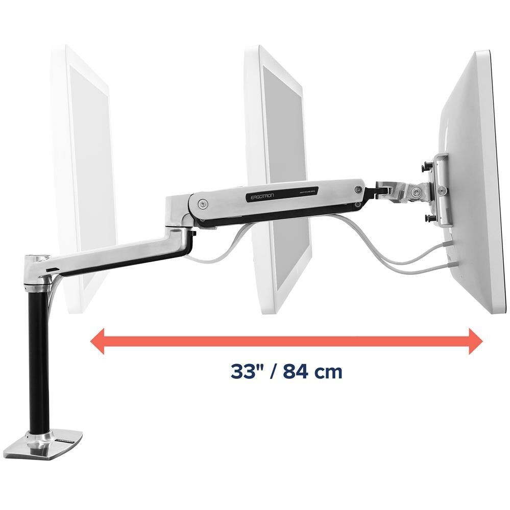 Ergotron LX HD Steh-Sitz Monitor Arm, Tischhalterung