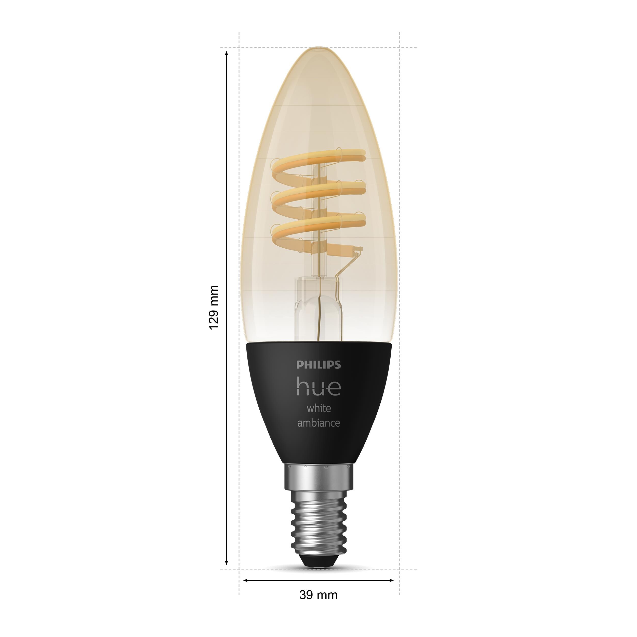 *Philips Hue White Ambiance Filament E14 Einzelpack 350l 4,6W