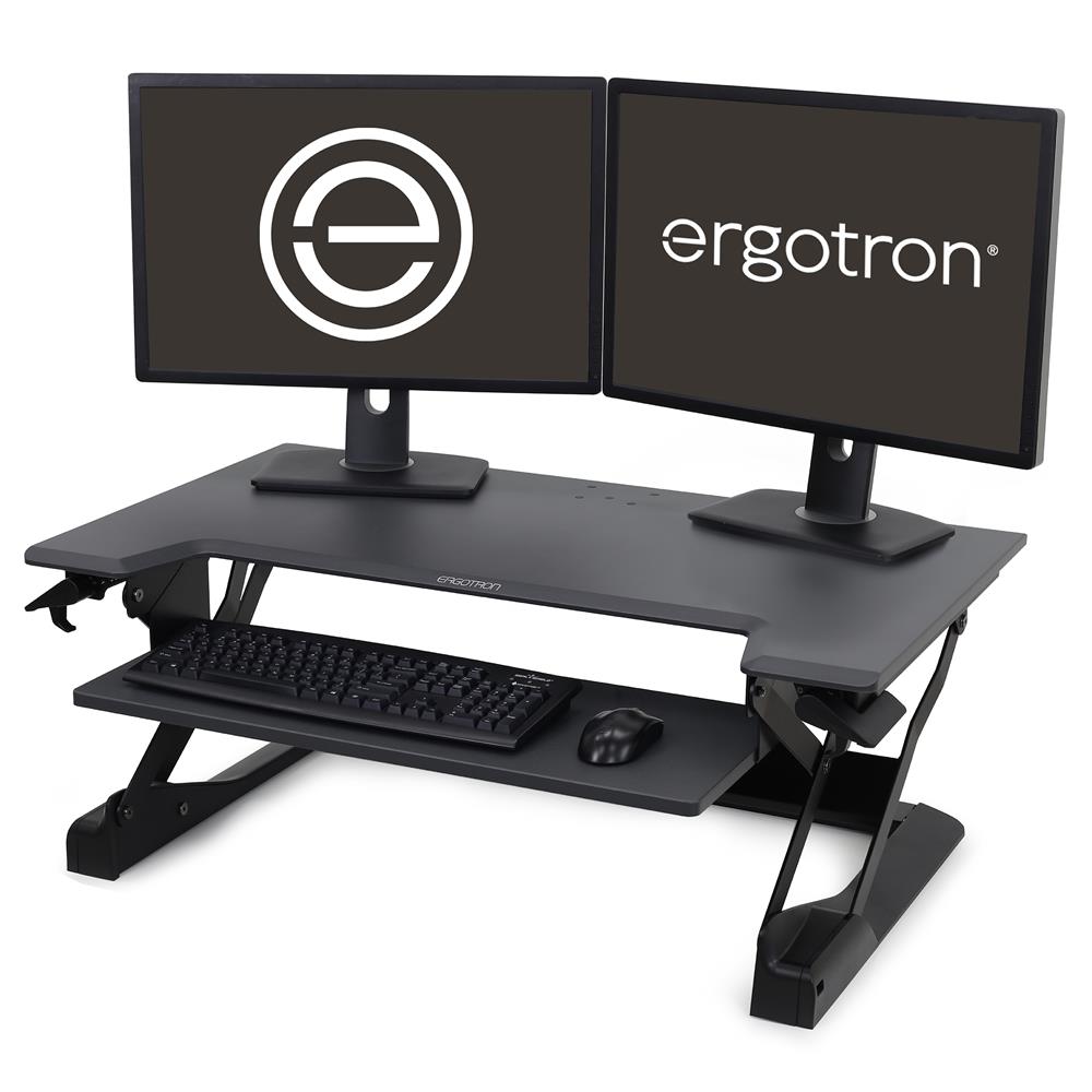 Ergotron WorkFit-TL Steh-Sitz Arbeitsplatz (schwarz)