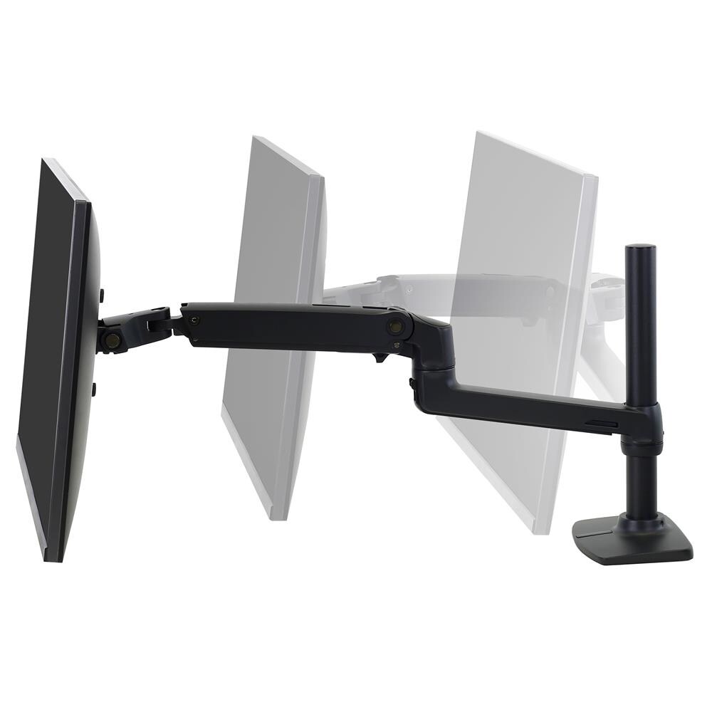 Ergotron LX Monitor Arm mit hoher Säule, Tischhalterung (schwarz)