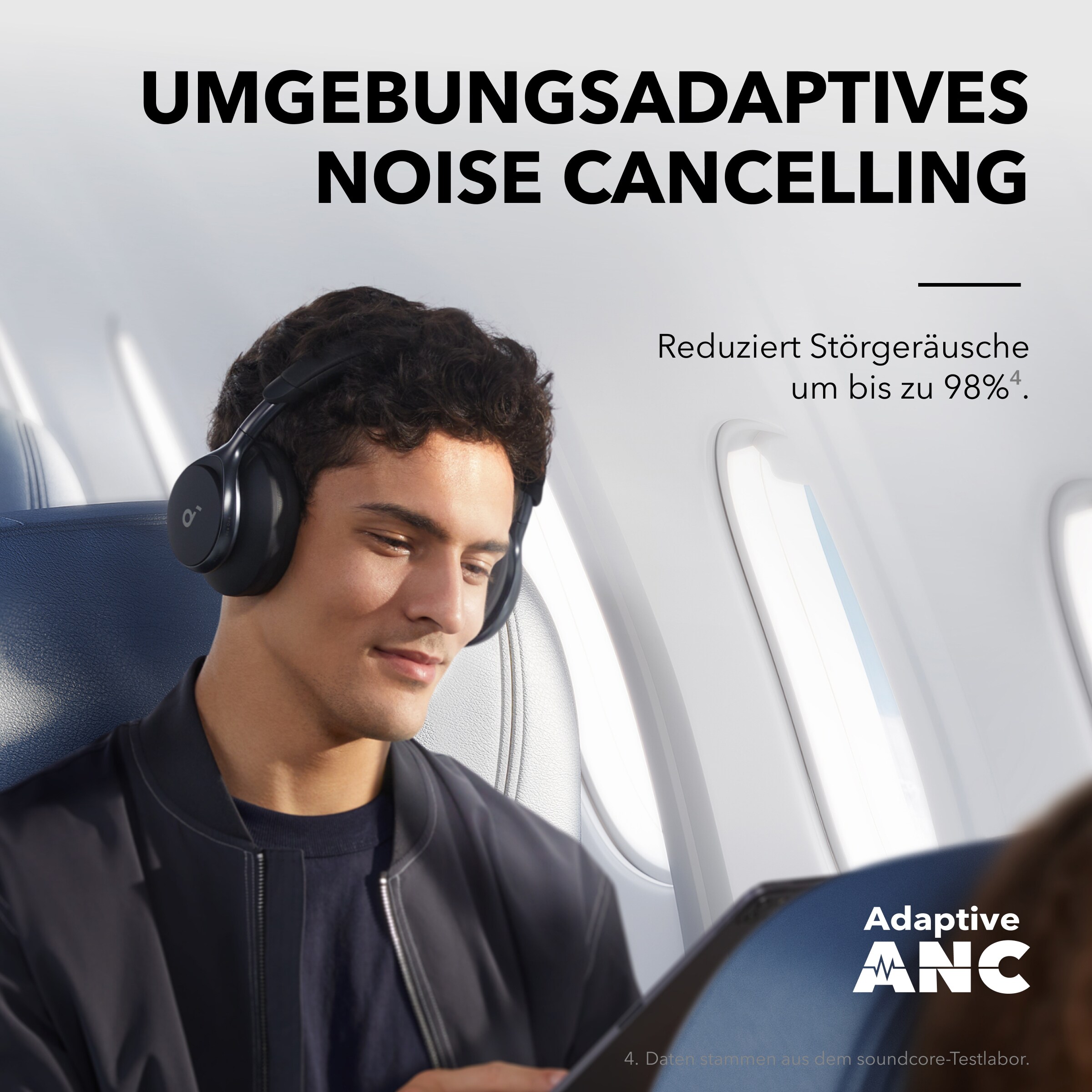 Soundcore by Anker Space One True-Wireless Over-Ear Bluetooth-Kopfhörer schwarz