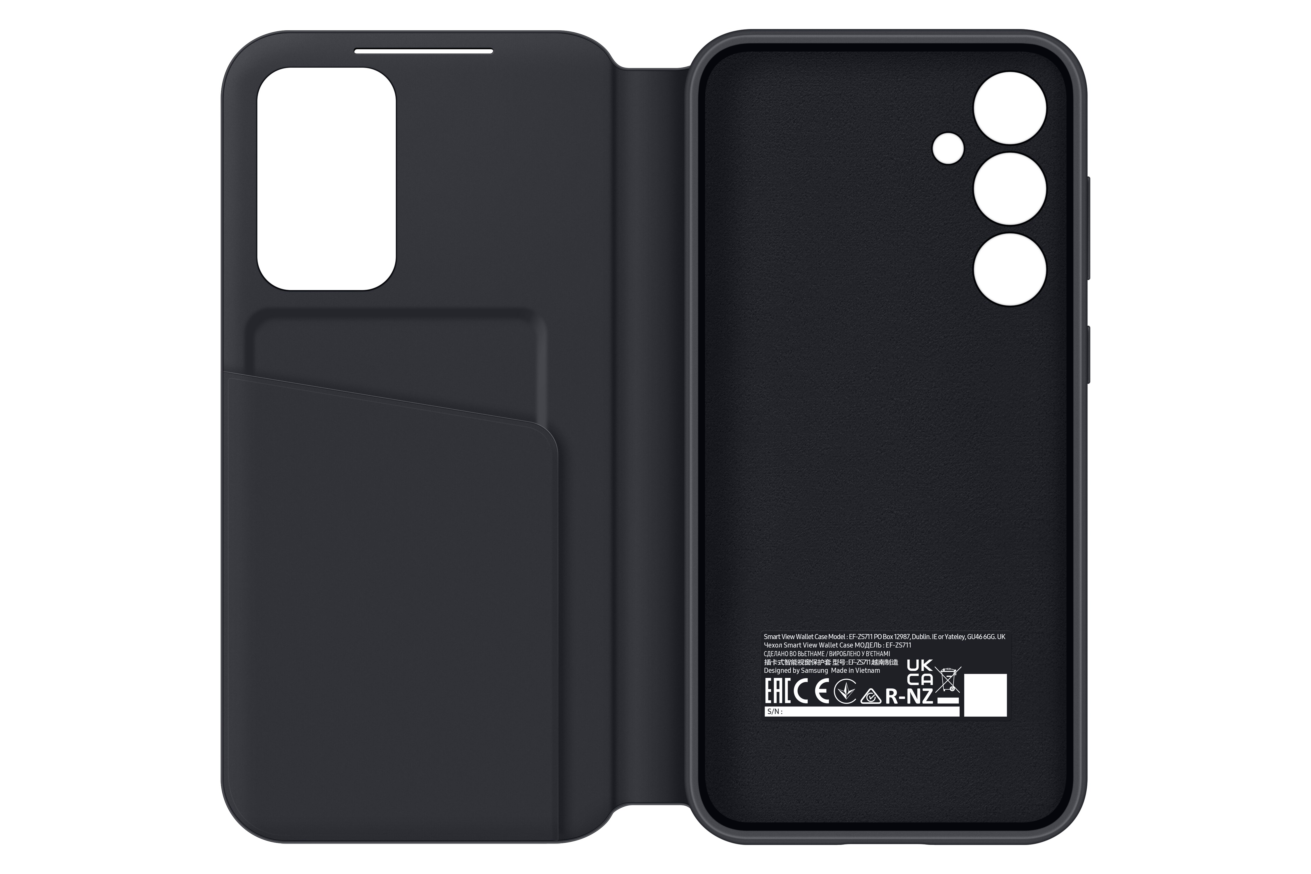 Samsung Smart View Wallet Case EF-ZS711CBEGWW für Galaxy S23 FE Swchwarz