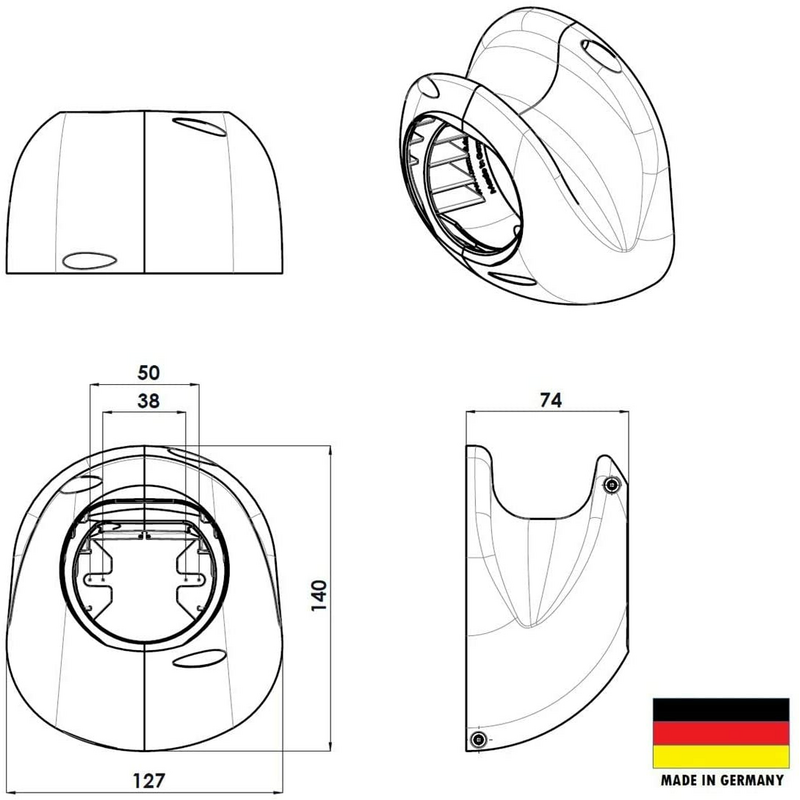 go-e Typ 2 Kabelhalter schwarz