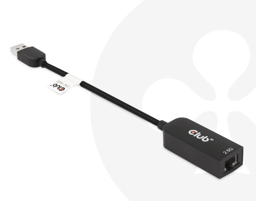 Club 3D USB 3.2 Adapter Typ-A zu 2,5 Gigabit Ethernet St./Bu. schwarz