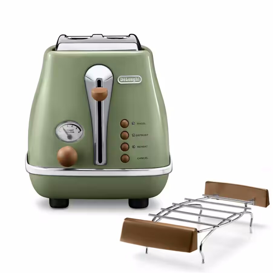 *DeLonghi CTOV 2103.GR Icona Vintage Toaster grün