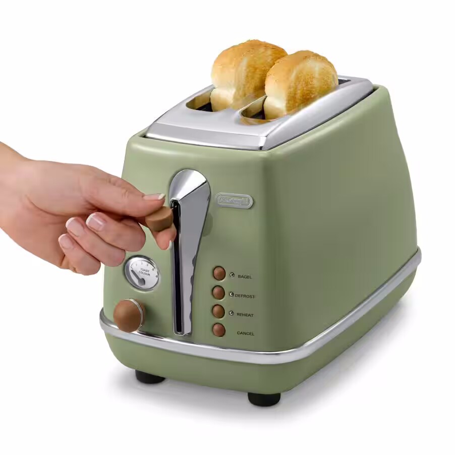 *DeLonghi CTOV 2103.GR Icona Vintage Toaster grün