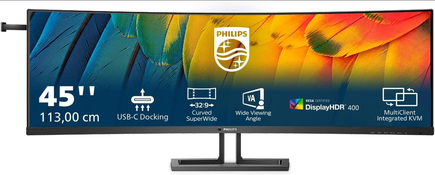 Philips 45B1U6900C 113cm (44,5") DQHD VA Curved Monitor 32:9 HDMI/DP/USB-C 75Hz