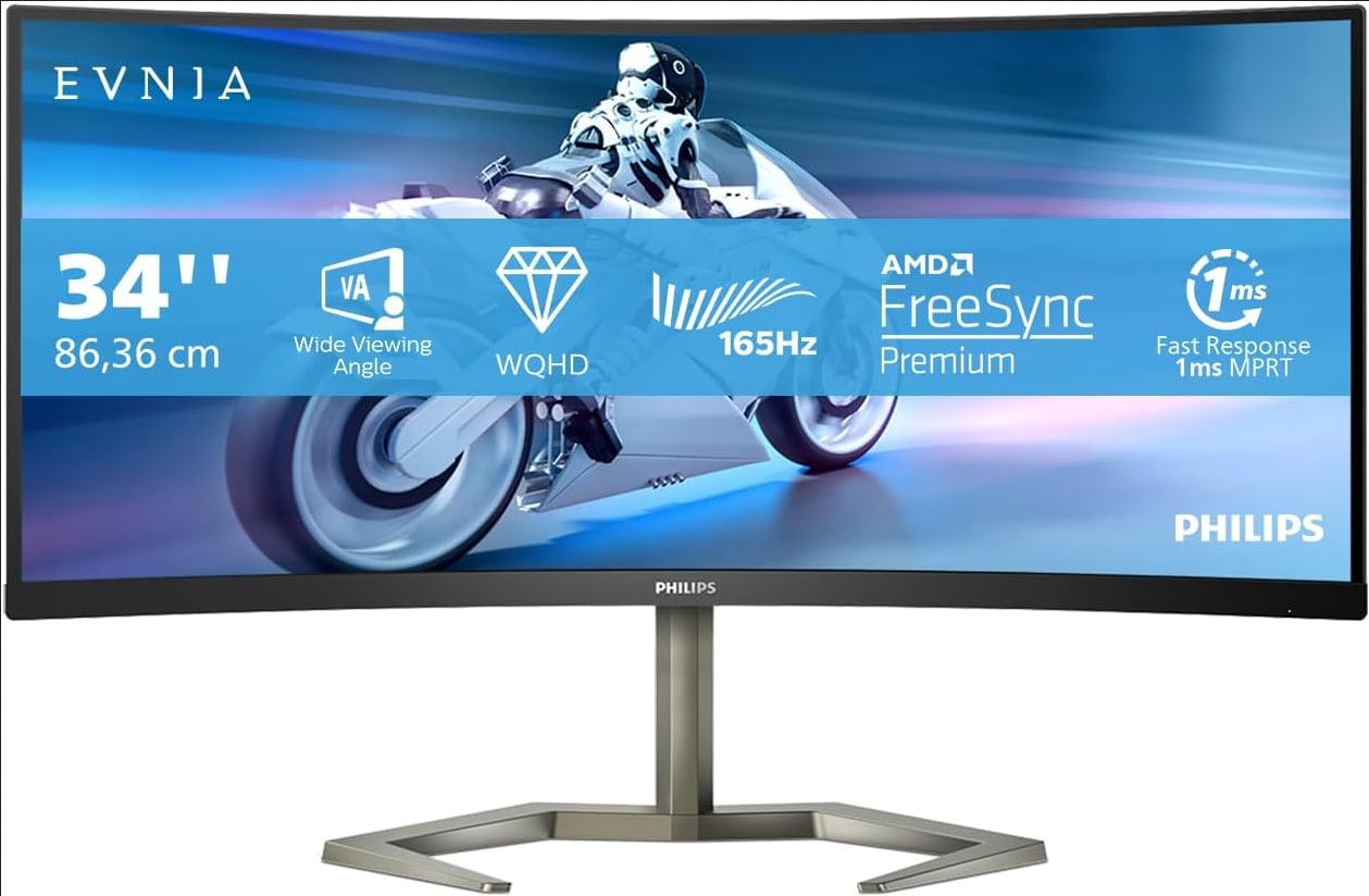 Philips Momentum 34M1C5500VA 86,4cm(34") UWQHD Curved Monitor 21:9 HDMI/DP 165Hz