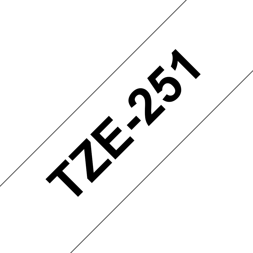 Brother TZe-251 Schriftband 24mm x 8m schwarz auf weiß selbstklebend