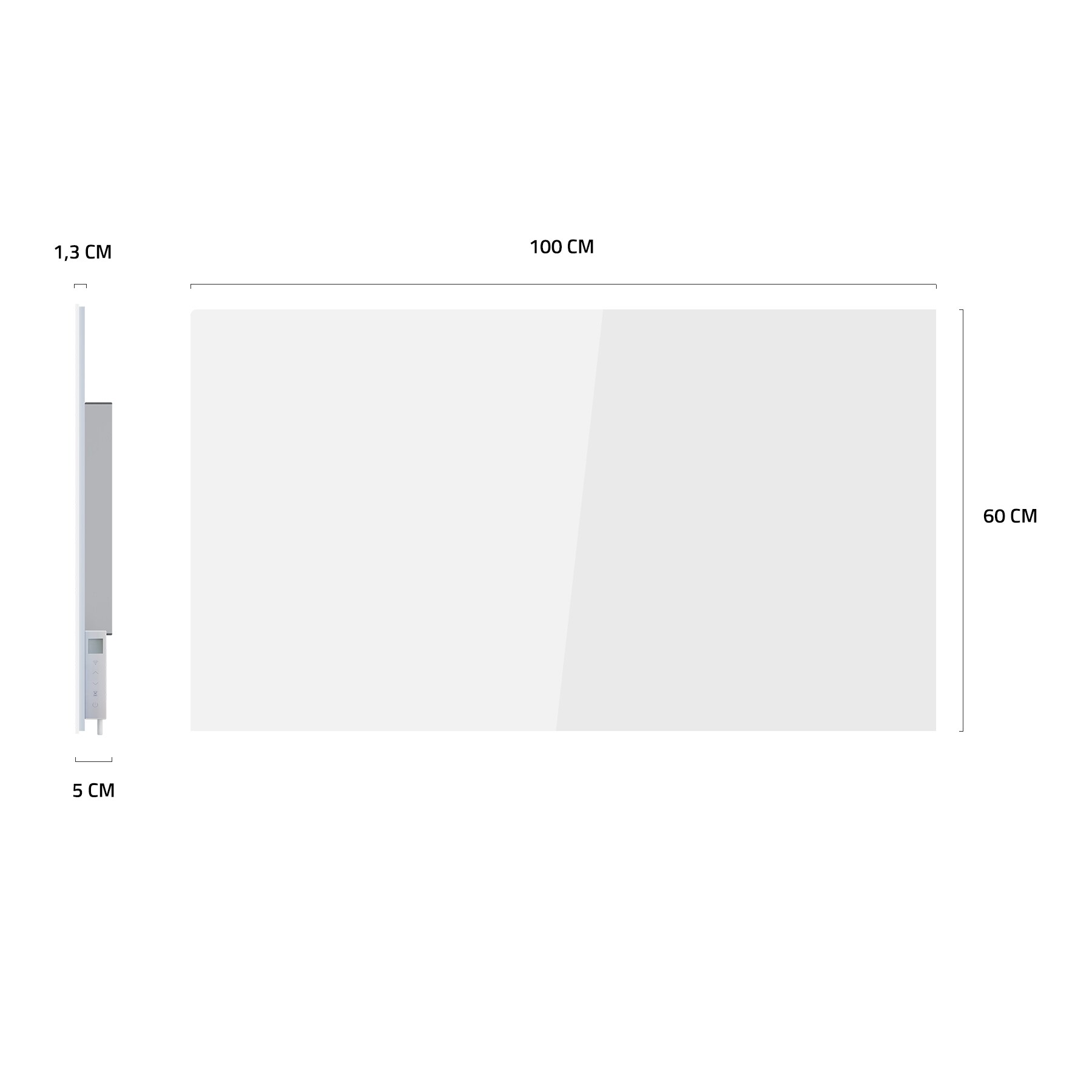 Hombli smartes Infrarot Heizpanel Glas 600W