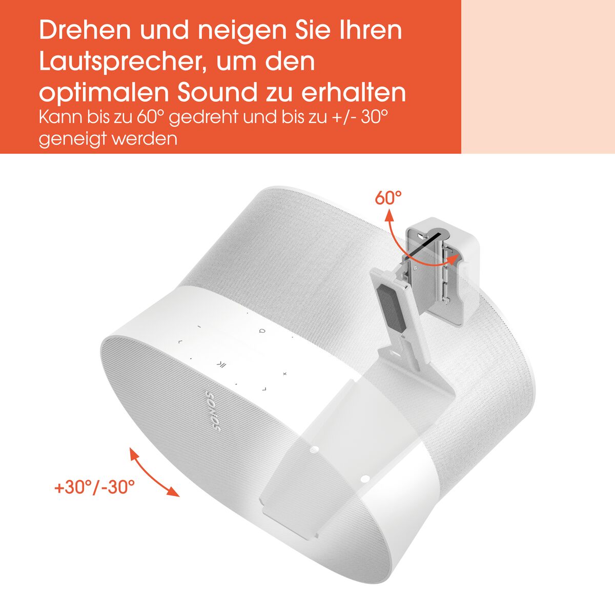 Vogels SWM 4131 Wandhalterung für Sonos-Lautsprecher Weiß