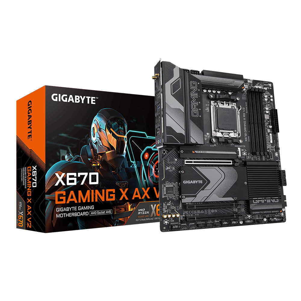 GIGABYTE X670 GAMING X AX V2 ATX Mainboard Sockel AM5 HDMI/USB3.2/4xM.2/WIFI6E