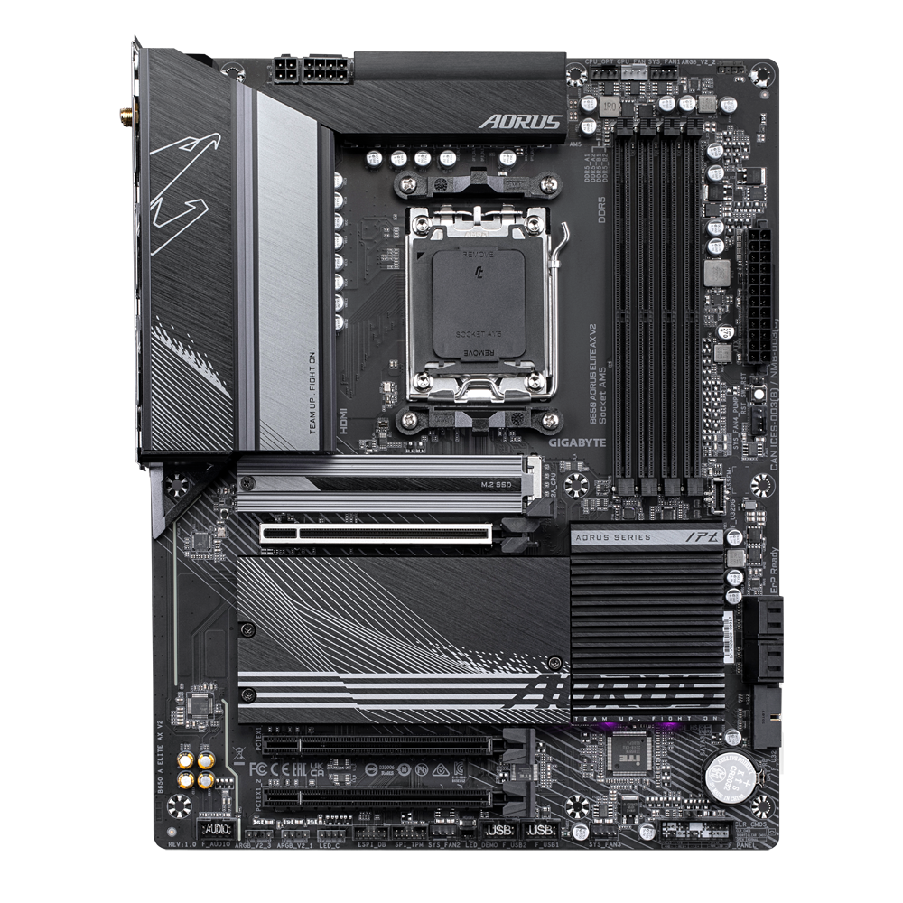 GIGABYTE B650 AORUS ELITE AX V2 ATX Mainboard Sockel AM5 HDMI/DP/USB/M.2/WIFI6E