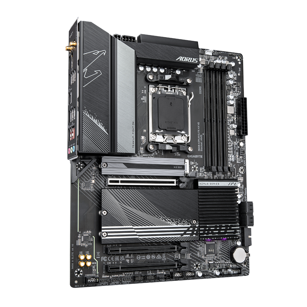 GIGABYTE B650 AORUS ELITE AX V2 ATX Mainboard Sockel AM5 HDMI/DP/USB/M.2/WIFI6E