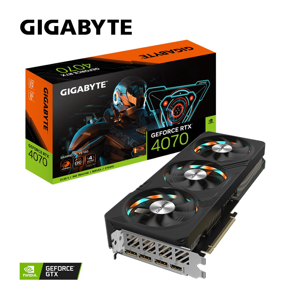 GIGABYTE GeForce RTX 4070 GAMING OC V2 12GB GDDR6X Grafikkarte 1xHDMI 3xDP