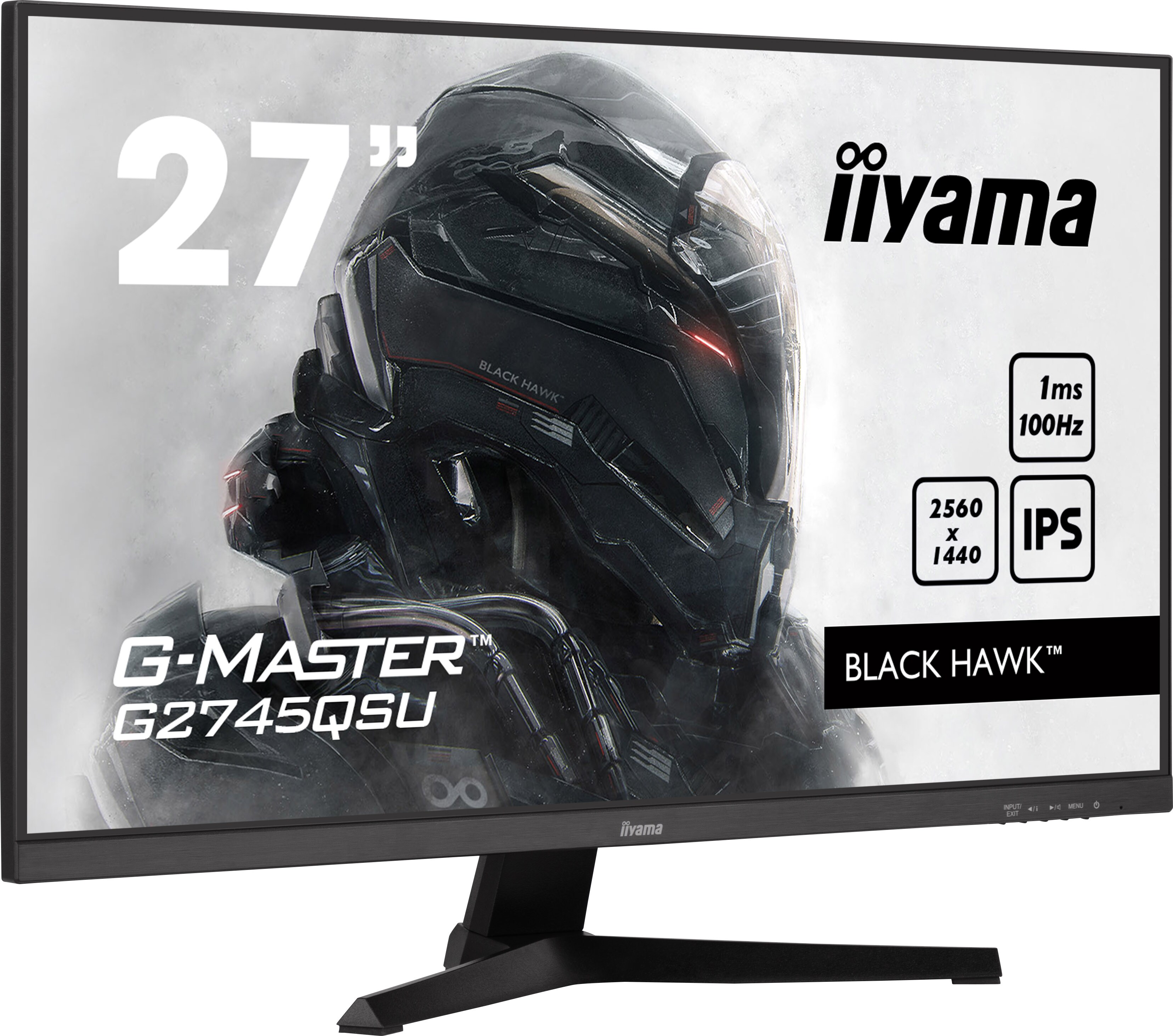 iiyama G-MASTER G2745QSU-B1 68.5cm (27") WQHD IPS Gaming Monitor HDMI/DP/USB