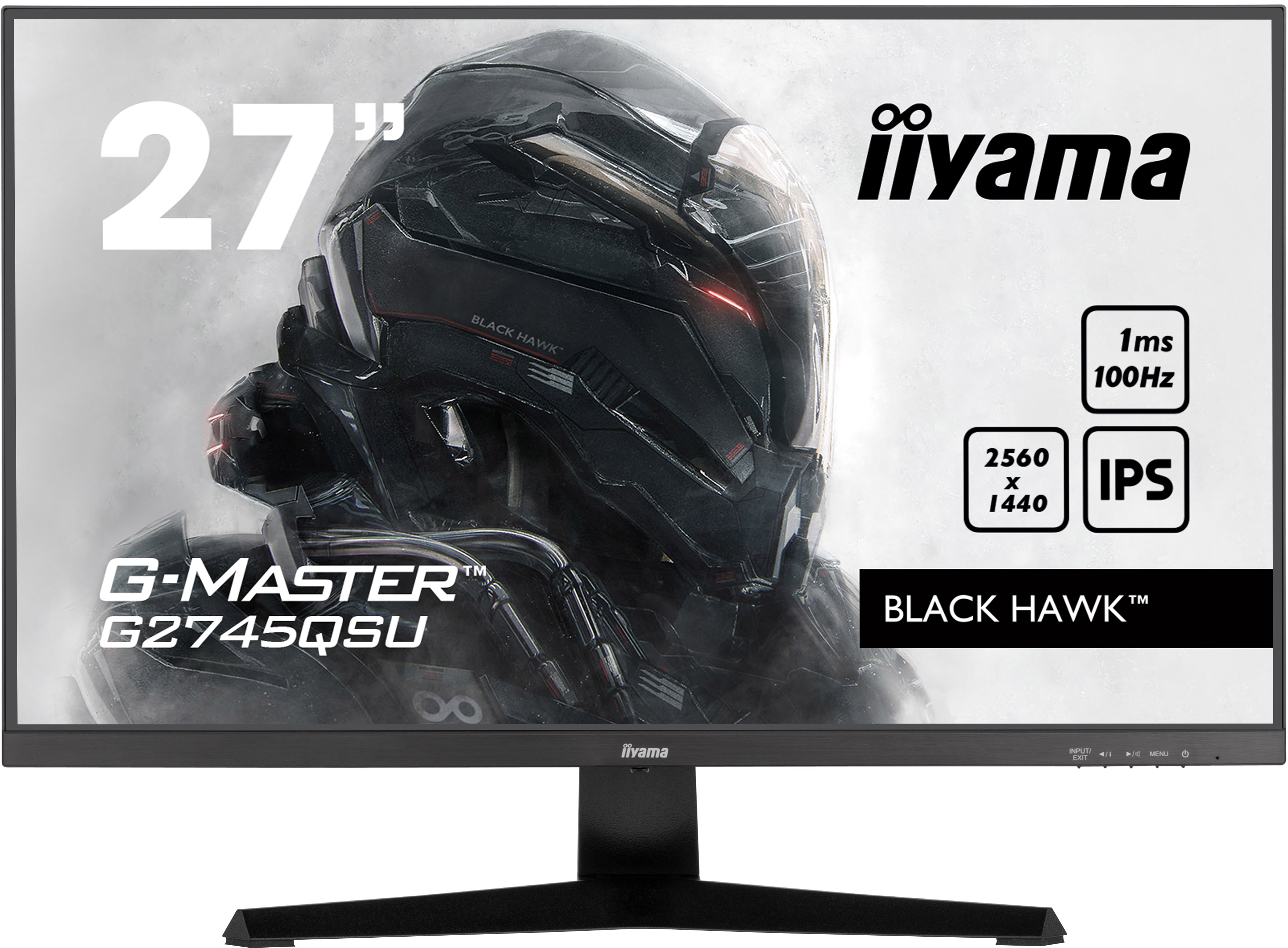 iiyama G-MASTER G2745QSU-B1 68.5cm (27") WQHD IPS Gaming Monitor HDMI/DP/USB