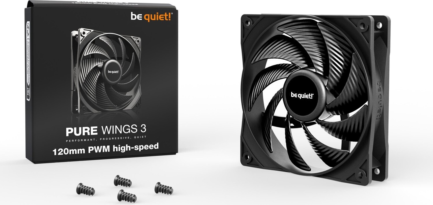 be quiet! Lüfter Pure Wings 3 PWM high-speed - 120mm Gehäuselüfter