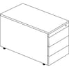 Schubladencontainer mit Rollen, 570x800, Stahlpl., 3 Schubl. weiß/anthrazit