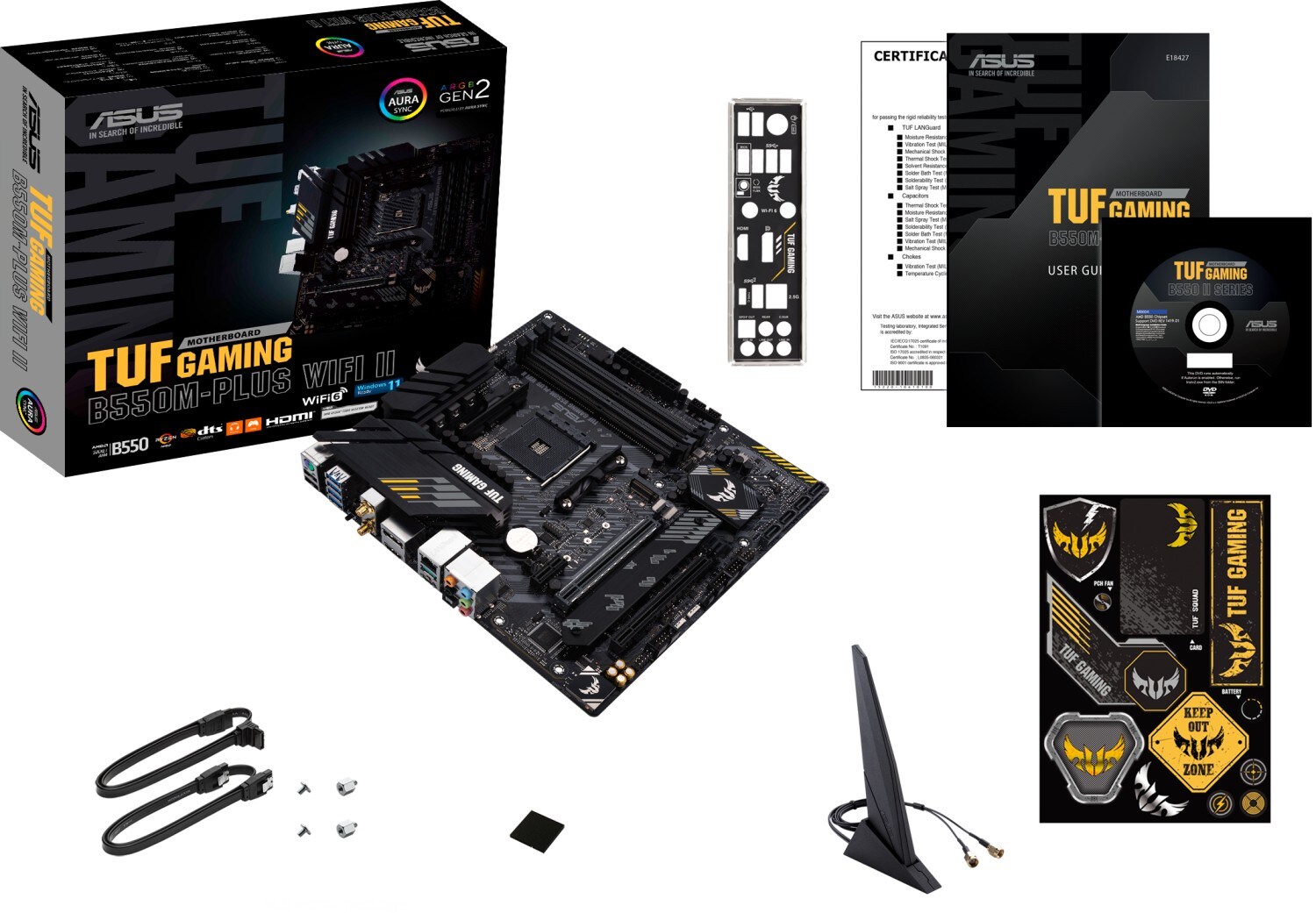 ASUS TUF Gaming B550M-Plus WIFI II mATX Mainboard Sockel AM4 M2/USB3.2/HDMI/DP