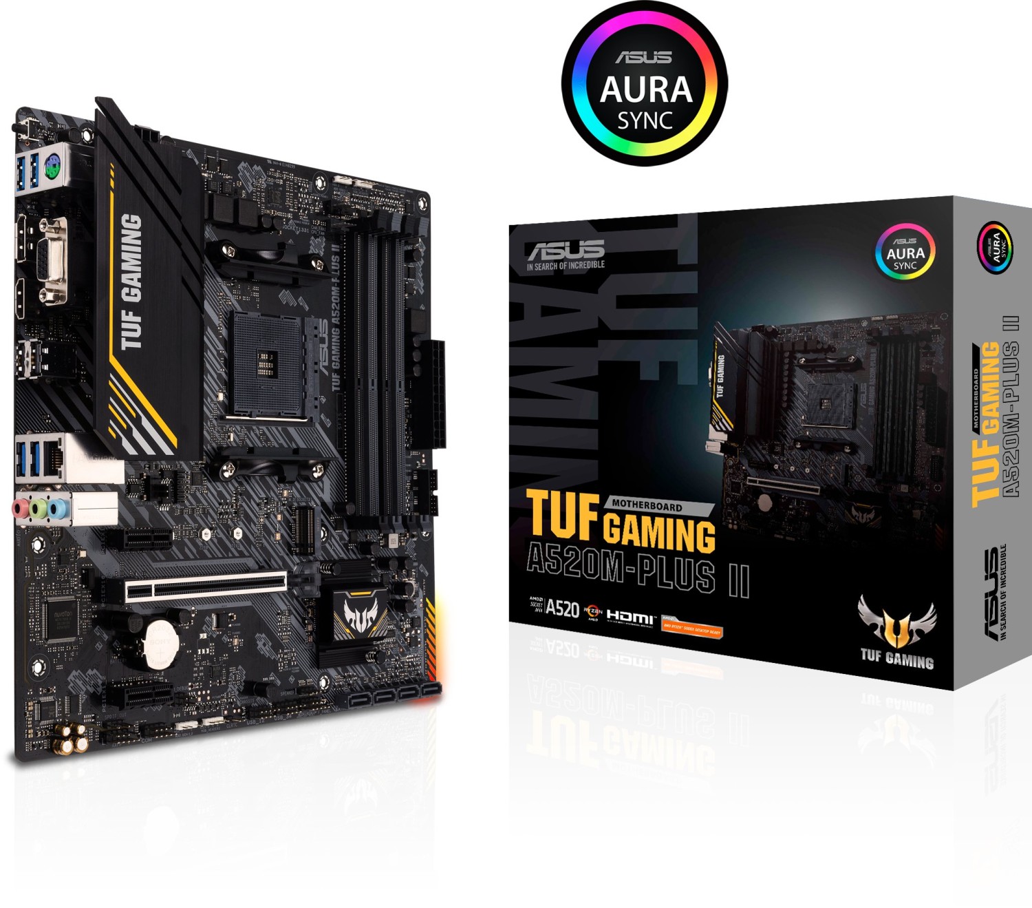 TUF GAMING A520M-PLUS II mATX Mainboard Sockel AM4 DP/HDMI/USB-C