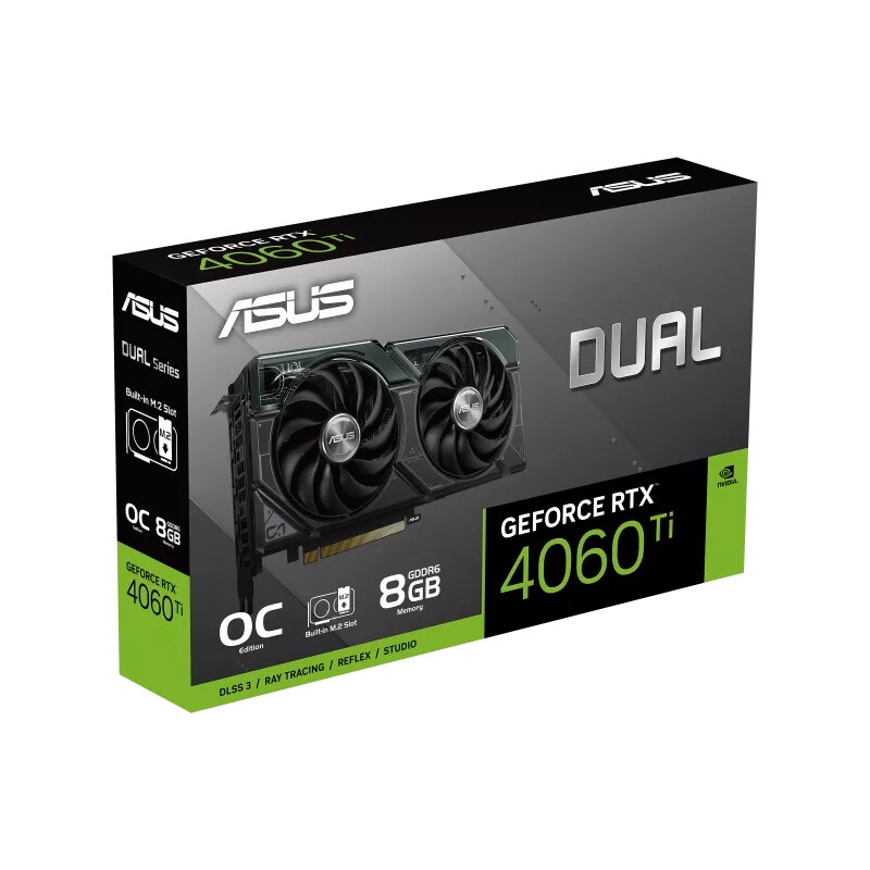 ASUS DUAL GeForce RTX 4060Ti OC SSD Gaming Grafikkarte 8GB GDDR6, 1xHDMI, 3xDP