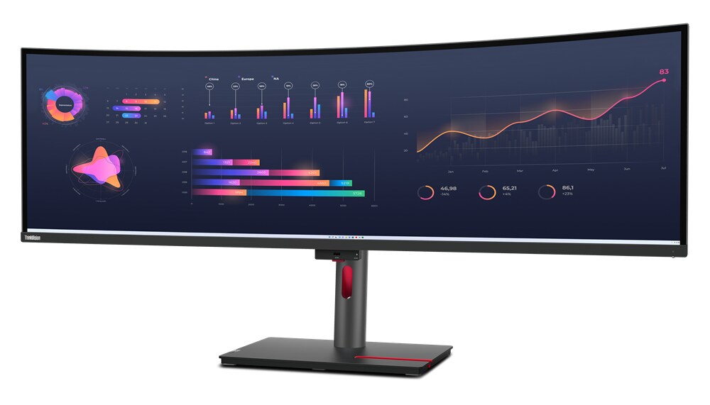 Lenovo ThinkVision P49w-30 124,5cm (49") DQHD 32:9 curved Monitor HDMI/DP/USB-C