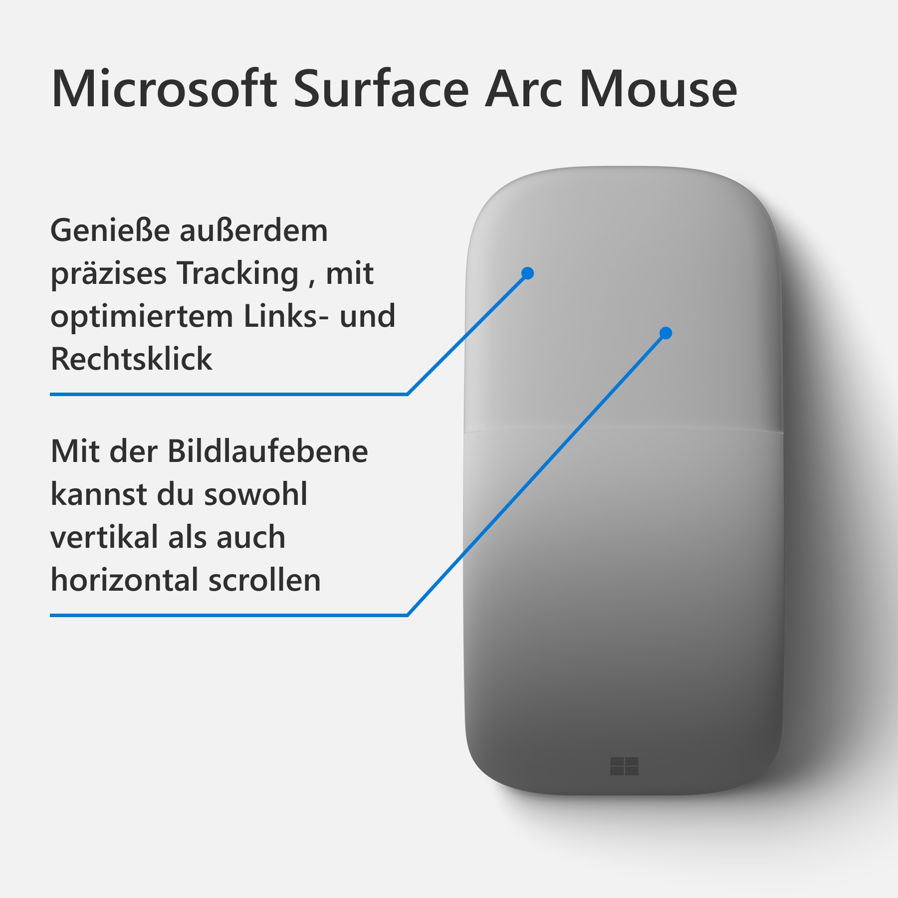 Microsoft Surface Arc Mouse Platingrau CZV-00002 ++ Cyberport