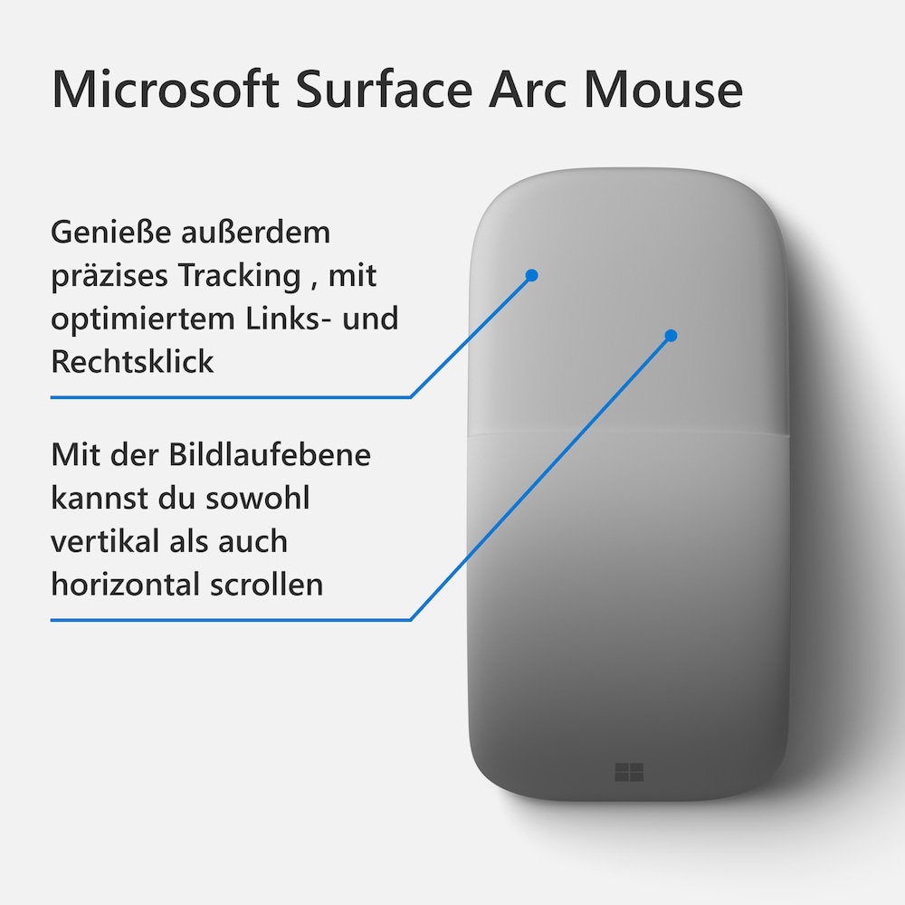 Microsoft Surface Arc Mouse Platingrau CZV-00002
