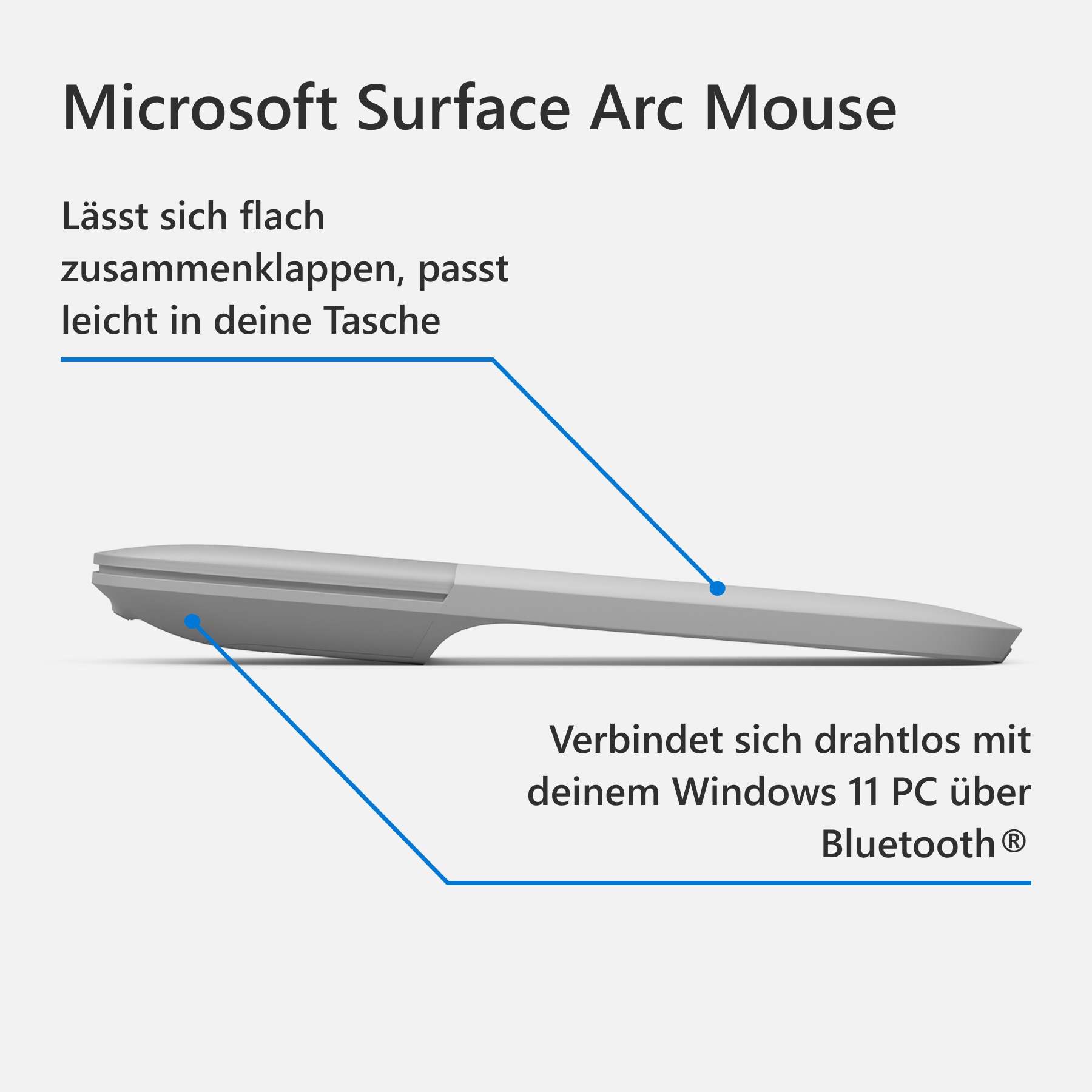 Microsoft Surface Arc Mouse Platingrau CZV-00002 ++ Cyberport