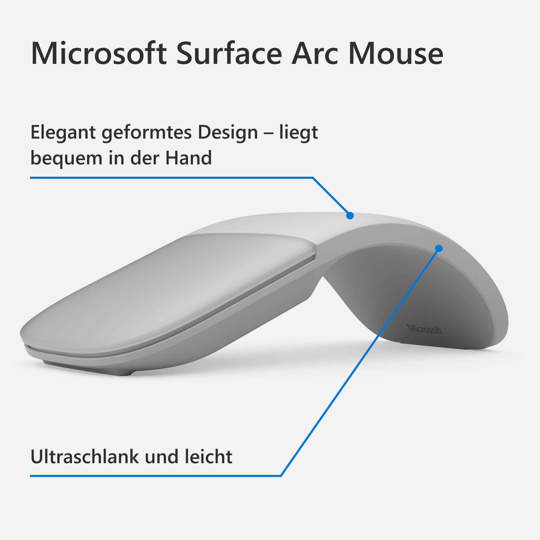 Microsoft Surface Arc Mouse Platingrau CZV-00002 ++ Cyberport