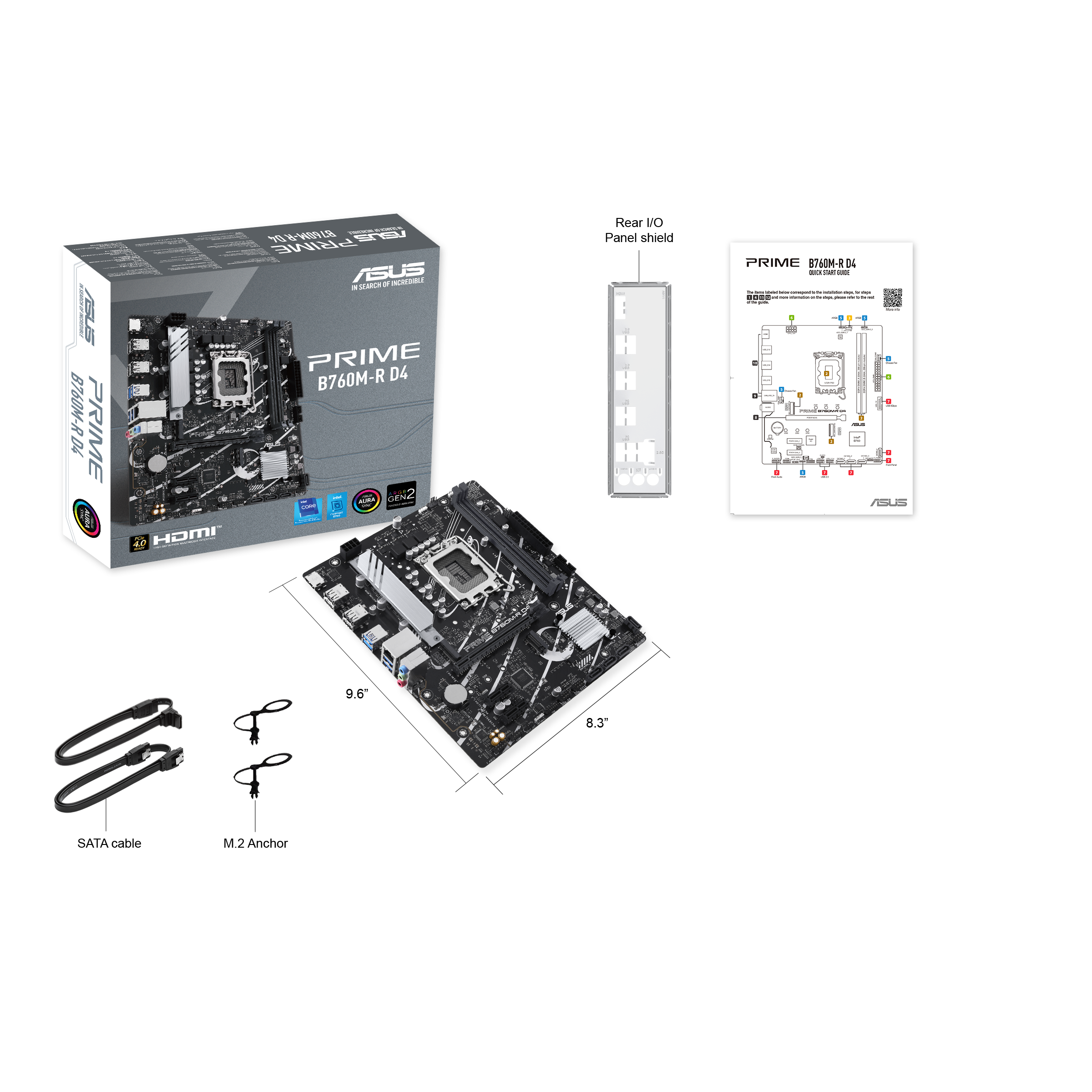 ASUS PRIME B760M-R D4 mATX Mainboard Sockel 1700 HDMI/USB-A