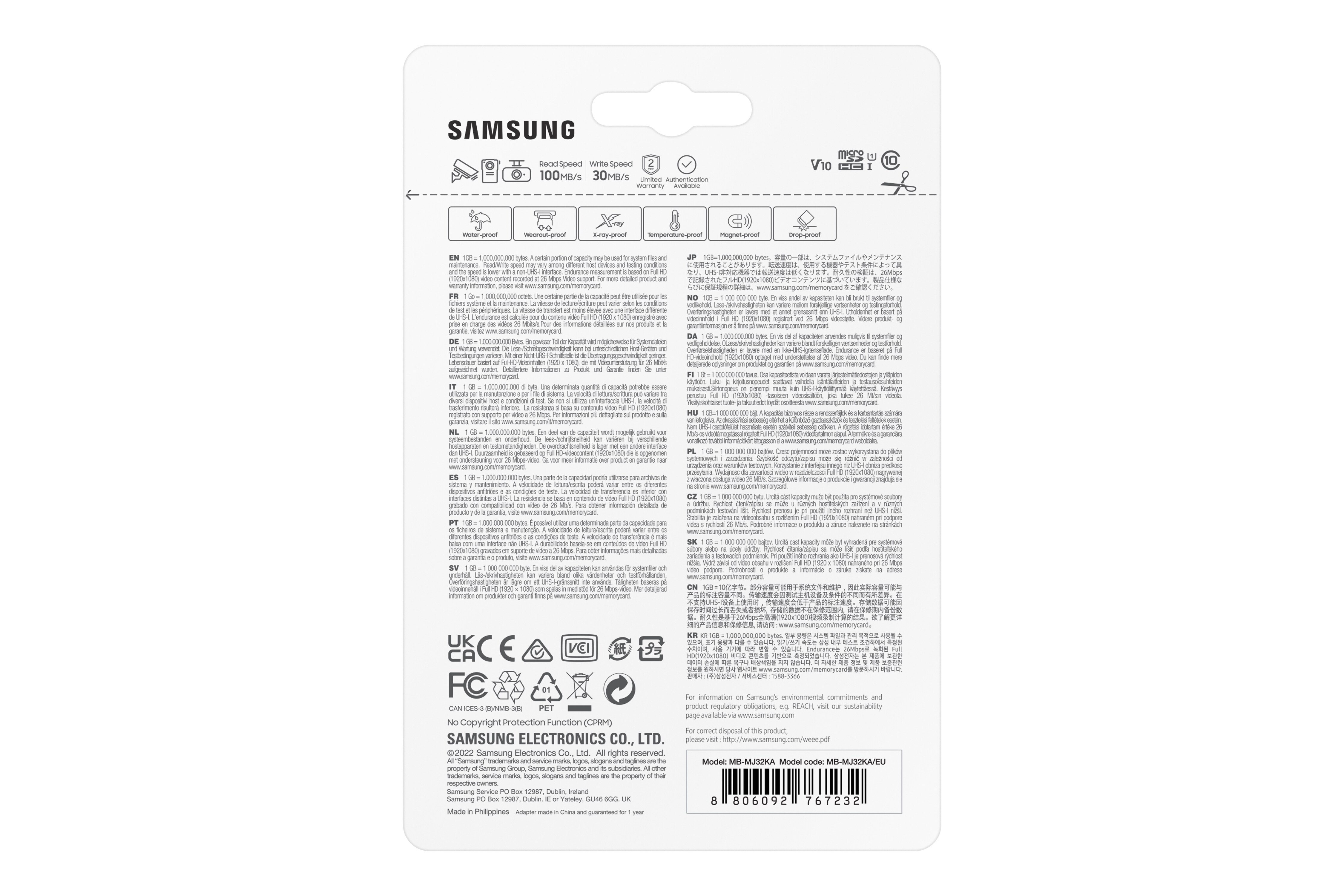 Samsung PRO Endurance 32 GB microSD-Speicherkarte mit SD-Adapter