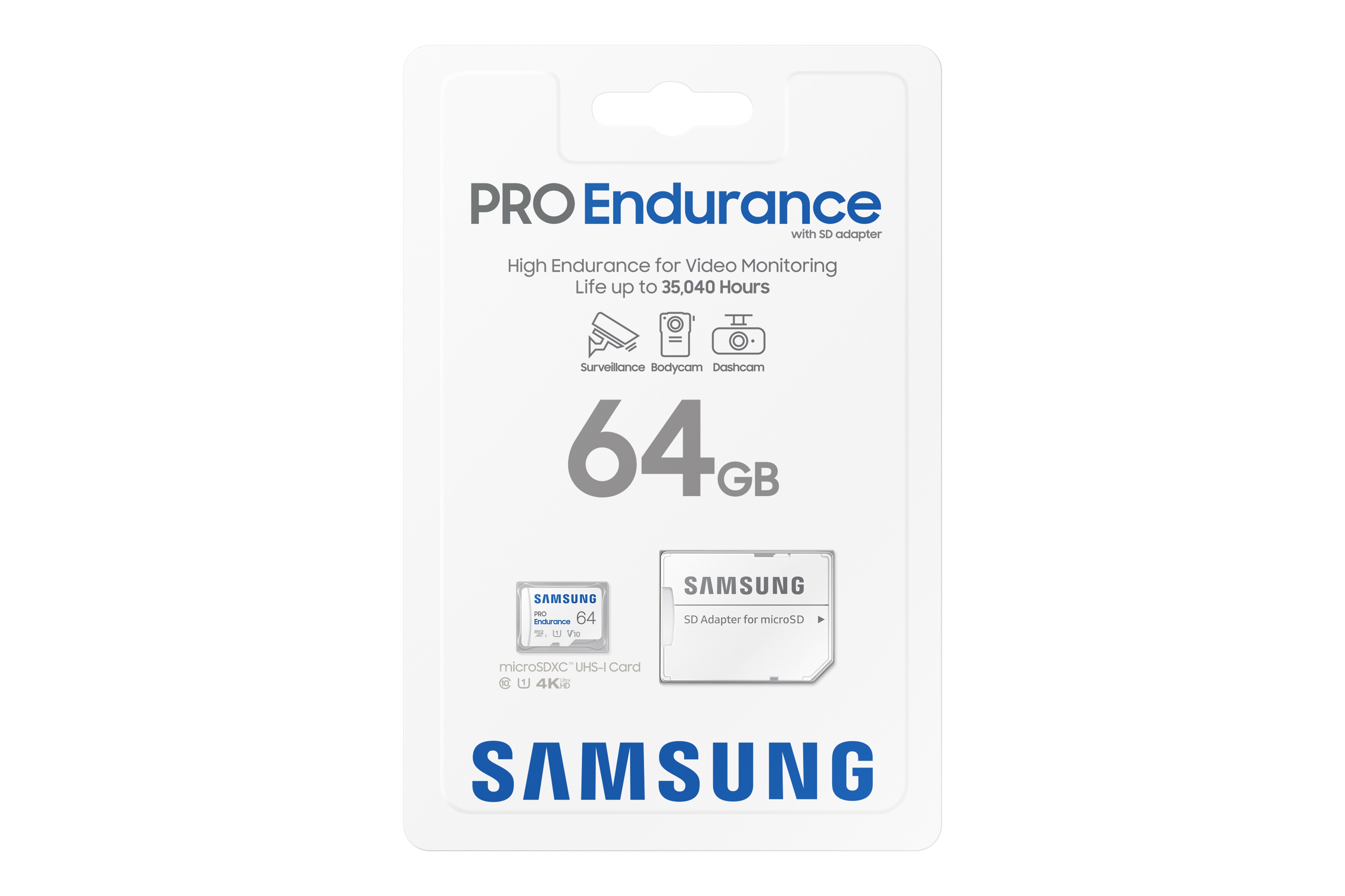 Samsung PRO Endurance 64 GB microSD-Speicherkarte mit SD-Adapter