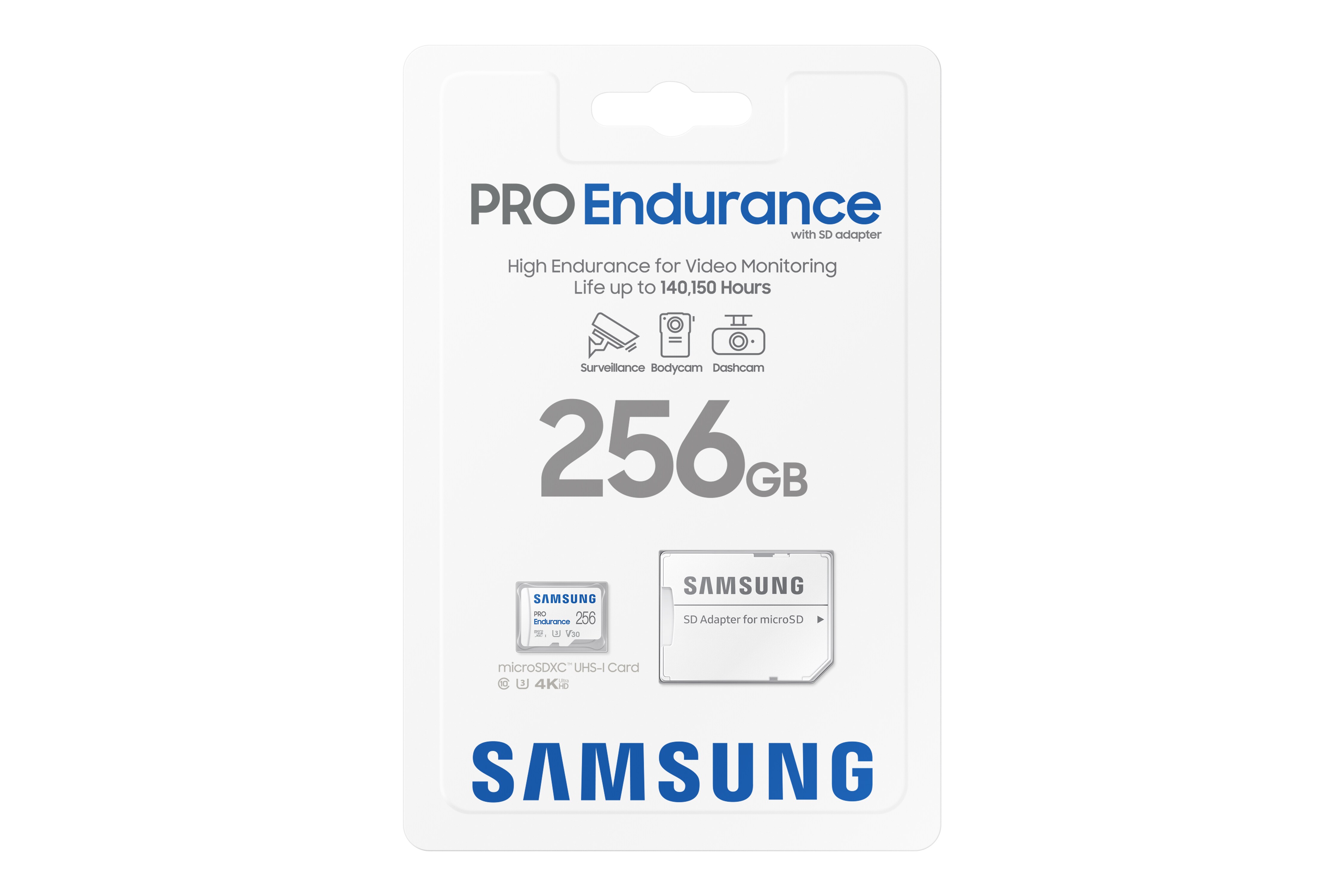 Samsung PRO Endurance 256 GB microSD-Speicherkarte mit SD-Adapter