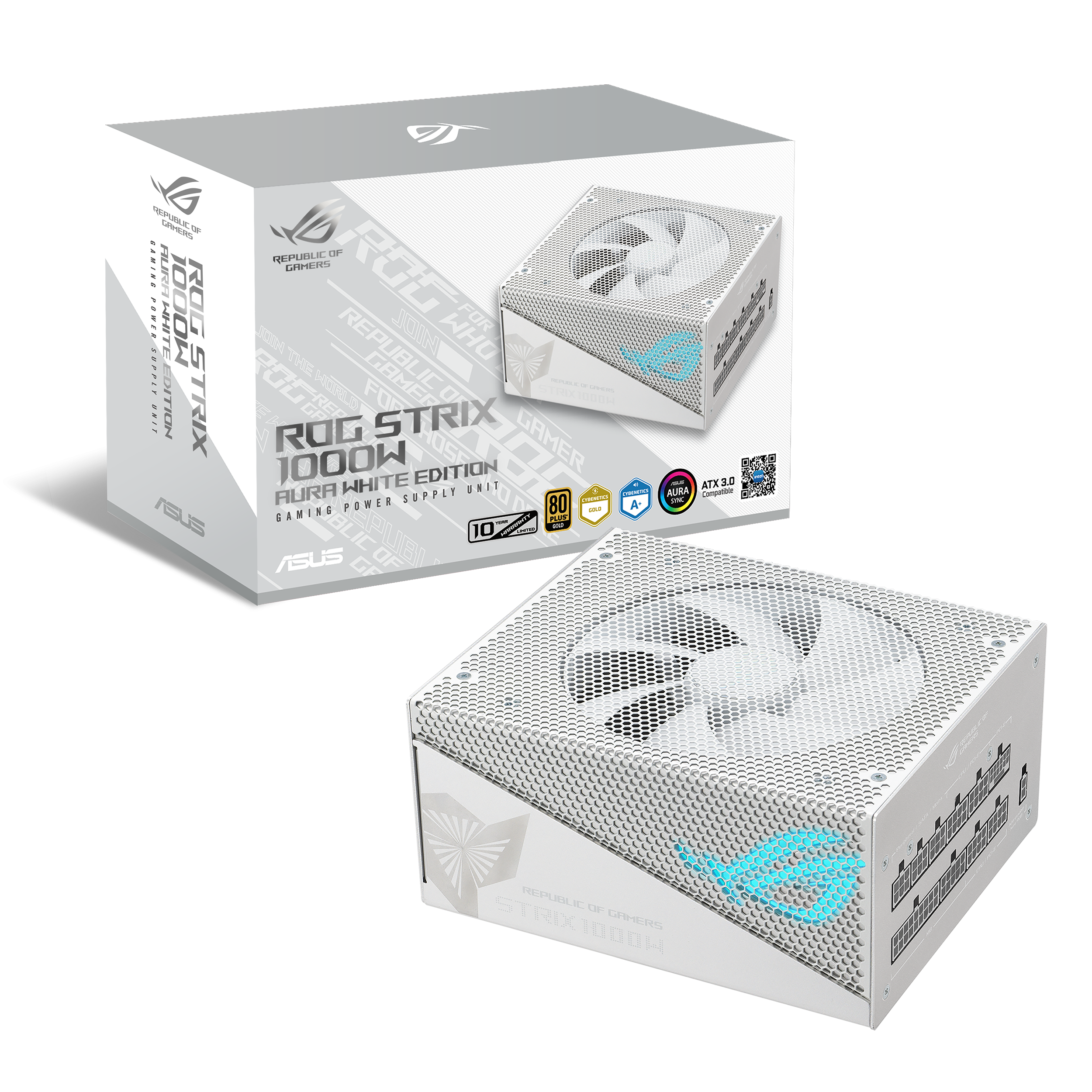 ASUS ROG Strix 1000W AURA Edition White Gaming Netzteil 80+ Gold Modular