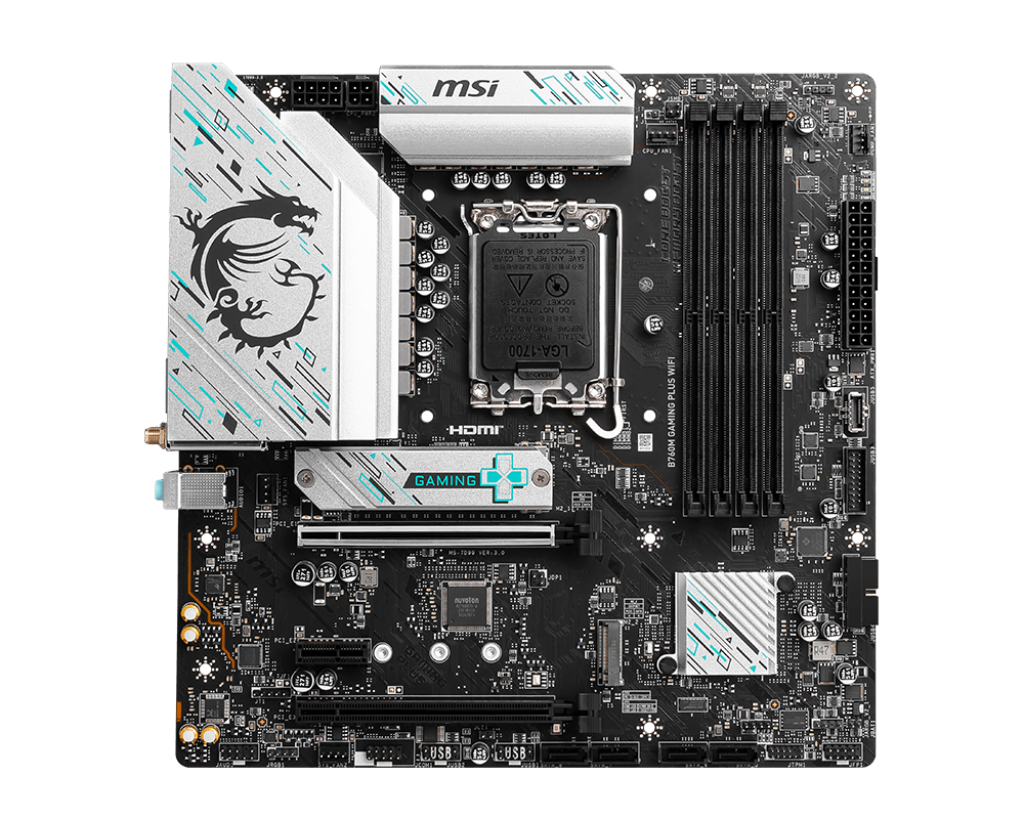 MSI B760M GAMING PLUS WIFI ATX Mainboard Sockel 1700 M.2/WIFI/BT/DP/HDMI/USB-C