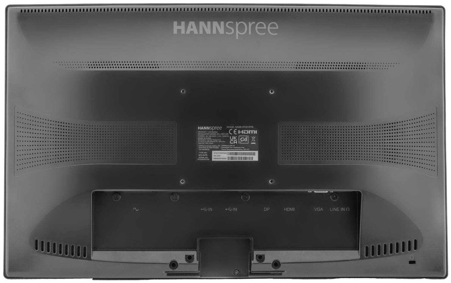 HANNspree HT221PPB 54.6 cm (21.5") Full HD VA Monitor 16:9 HDMI/VGA/DP