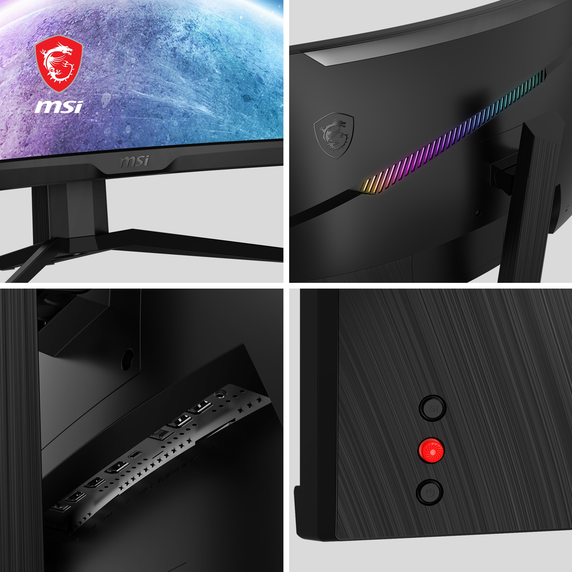 MSI Optix MAG325CQRXF 80cm (31,5") QHD Monitor Curved 16:9 HDMI/DP/USB-C 165Hz