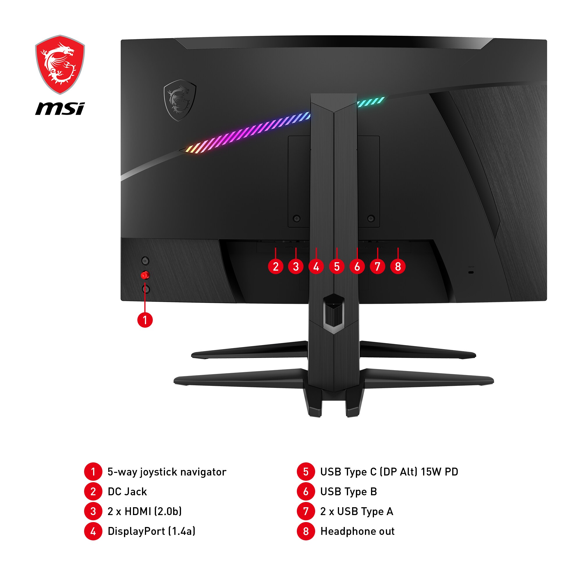 MSI Optix 275CQRXFDE 69cm (27") QHD VA Gaming Monitor Curved 16:9 HDMI/DP 240Hz